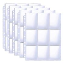 Álbum de cartas colecionáveis compatível com 50 pacotes e 9 bolsos