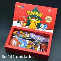 Álbum De Cartas Colecionáveis Pokémon Tazos 1ª/2ª/3ª Geração 30/141/160PCS Pikachu Charizard Trainer