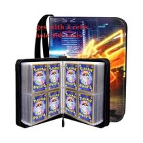 Álbum De Cartões Pokémon Com 400 PCS, Capa De PU Com Zíper, Porta-Fotos Para Cartões E Cartas
