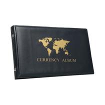 Álbum De Colecionação De Moedas Com 40 Bolsos, Porta Notas Em Couro PU, Capa Dura, Armazenamento Com