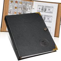 Álbum de coleta de moedas Zonon Currency com 150 bolsos para moedas Álbum de coleta de moedas Zonon Currency com 150 bolsos para moedas