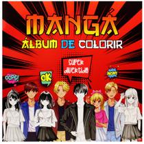 Álbum de colorir - mangá - capa vermelha
