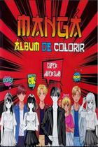 Álbum de colorir - mangá - capa vermelha