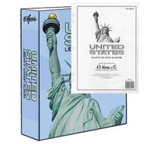 Álbum de Exposição H.E. Harris EUA Liberty Bloco de Placa de Selos C Álbum de Exposição H.E. Harris EUA Liberty Bloco de Placa de Selos C