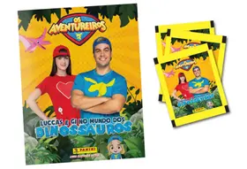 Album De Figurinha Capa Mole Lucas Neto E Gi No Mundo Dos Dinossauros, Panini + 15 Envelopes