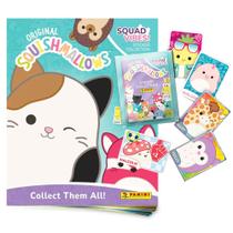 Álbum de Figurinhas Pelúcias SquishMallows Com 12 Envelopes com 60 Figurinhas