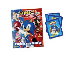 Album De Figurinhas Sonic, Panini, Capa Mole, Mais 5 Envelopes