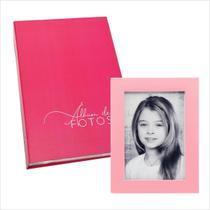 Álbum De Foto Da Princesa 10X15/500 + Porta Retrato Rosa