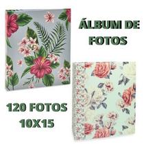 Álbum de fotos 10x15 floral - total com 120 fotos 10x15