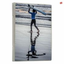 Album De Fotos 15X21/40 Prata-Escovado Lembranças Com Visor