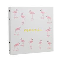 Album de Fotos Autocolante Merci Flamingos com 52 Folhas