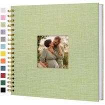 Álbum de fotos: capa de linho Hiwhy, 25x25cm, 80 páginas, verde Álbum de fotos: capa de linho Hiwhy, 25x25cm, 80 páginas, verde