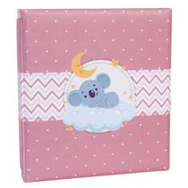 Álbum de fotos com estojo para bebê 15x21/20x25 - menina rosa coala