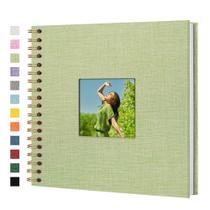 Álbum de fotos de álbum de recortes Yopih 25x25 cm Capa de linho