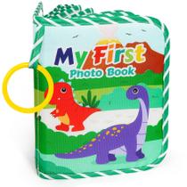 Álbum de fotos de bebê GKDOMS Green Dino Soft Cloth 10x15 cm