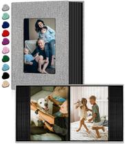 Álbum de fotos EJBLFE 4x6, capa de linho com 100 fotos