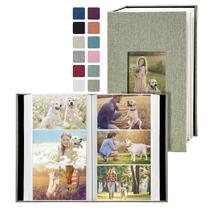 Álbum de fotos HenpiSen 420 bolsos, capa de linho deslizante 4x6 Álbum de fotos HenpiSen 420 bolsos, capa de linho deslizante 4x6