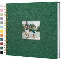 Álbum de fotos Hiwhy 25x25cm, capa de linho, 80 páginas brancas