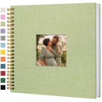 Álbum de fotos Hiwhy 30x30cm Capa de linho 80 páginas verde