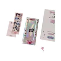 Álbum De Fotos Iridescente Prata Com 4 Bolsos, Páginas De Refil Para Photocards De KPop E Memórias