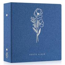 Álbum de fotos Lanpn 10x15cm 600 bolsos, capa de linho azul