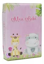 Álbum De Fotos Luxo Meu Bebê Safari Menina 200 Fotos 15x21 Álbum De Fotos Luxo Meu Bebê Safari Menina 200 Fotos 15x21