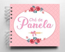 Álbum de fotos para scrapbook tema chá de panela 15,7x18,5cm