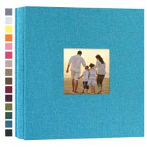 Álbum de fotos potricher Small 4x6 200 fotos Linen Cover Blue Álbum de fotos potricher Small 4x6 200 fotos Linen Cover Blue