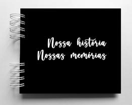 Álbum de fotos scrapbook Nossas Memórias 15,7x18,5cm presente namorados