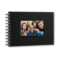 Álbum de Fotos Scrapbook Preto TPFoto 15x21 Porta Retrato na Capa 20 Folhas