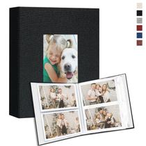 Álbum de Fotos Vienrose Paquete de 2 Mini 10x15 cm Cubierta de Lino Negro