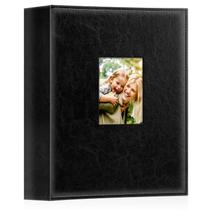 Álbum de fotos Ywlake 10x15cm 400 bolsos de couro preto