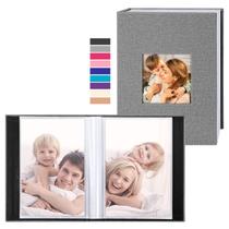 Álbum de fotos Ywlake 10x15cm, 50 bolsos, 2 pacotes para crianças, cinza Álbum de fotos Ywlake 10x15cm, 50 bolsos, 2 pacotes para crianças, cinza