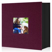 Álbum de fotos Ywlake 10x15cm, 600 bolsos, capa de linho, roxa