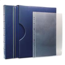 Álbum de Luxo Azul 10 Folhas para 10 Cédulas 3BZN G - Caravelas Coleções