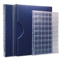 Álbum de Luxo Azul 10 Folhas para 630 Moedas 3BZN G