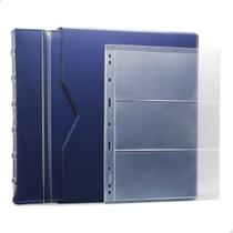 Álbum de Luxo Azul 40 Folhas para 120 Cédulas 3BZN P - Caravelas Coleções