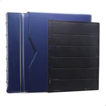 Álbum de Luxo Azul 40 Folhas para 480 Selos 3BZN P - Caravelas Coleções