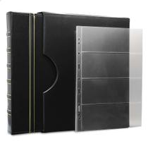 Álbum de Luxo Preto 40 Folhas para 160 Cédulas 3BZN G