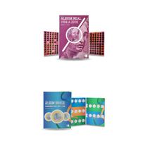 álbum de moedas real 1994 a 2035 + álbum olímpiadas