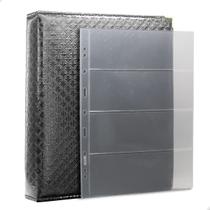 Álbum Fichário 10 Folhas Cédulas 4 Espaços 32x24 Cobra Fosco G