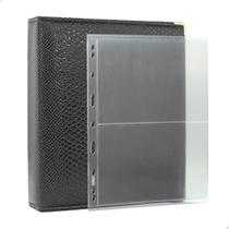 Álbum Fichário 50 Folhas P/ Cédulas 2 Espaços 28x21 Cobra P Álbum Fichário 50 Folhas P/ Cédulas 2 Espaços 28x21 Cobra P