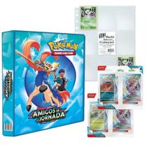 Álbum Fichário Pokémon Amigos de Jornada com 2 Blister Quádruplos e 10 Folhas Yanmega Scrafty Álbum Fichário Pokémon Amigos de Jornada com 2 Blister Quádruplos e 10 Folhas Yanmega Scrafty