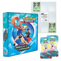 Álbum Fichário Pokemon Escarlate e Violeta Amigos de Jornada com 2 Blister Unitários e 10 Folhas Álbum Fichário Pokemon Escarlate e Violeta Amigos de Jornada com 2 Blister Unitários e 10 Folhas
