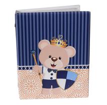 Álbum fotográfico 120 fotos 20x25 URSO ESCUDO ursinho bebê azul