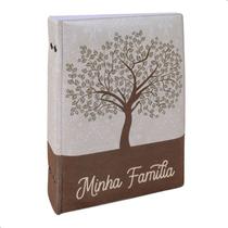 Álbum Fotográfico 15x21 para 100 Fotos FAMÍLIA Marrom Adulto Momentos Viagens