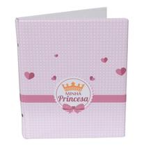 Álbum Fotográfico 20x25 para 80 Fotos MINHA PRINCESA Rosa Coroa Bebê Infantil