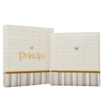 Álbum fotográfico com estojo para 80 fotos 15x21 - bordado luxo principe bebê caramelo menino Álbum fotográfico com estojo para 80 fotos 15x21 - bordado luxo principe bebê caramelo menino