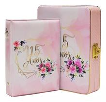 Álbum Fotográfico Luxo Com Caixa 15 Anos 100 Fotos 10x15
