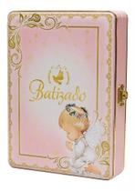 Álbum Fotográfico Luxo Com Caixa Batizado 40 Fotos 15x21